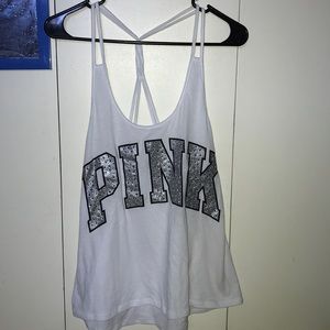 PINK VS flowy tank top